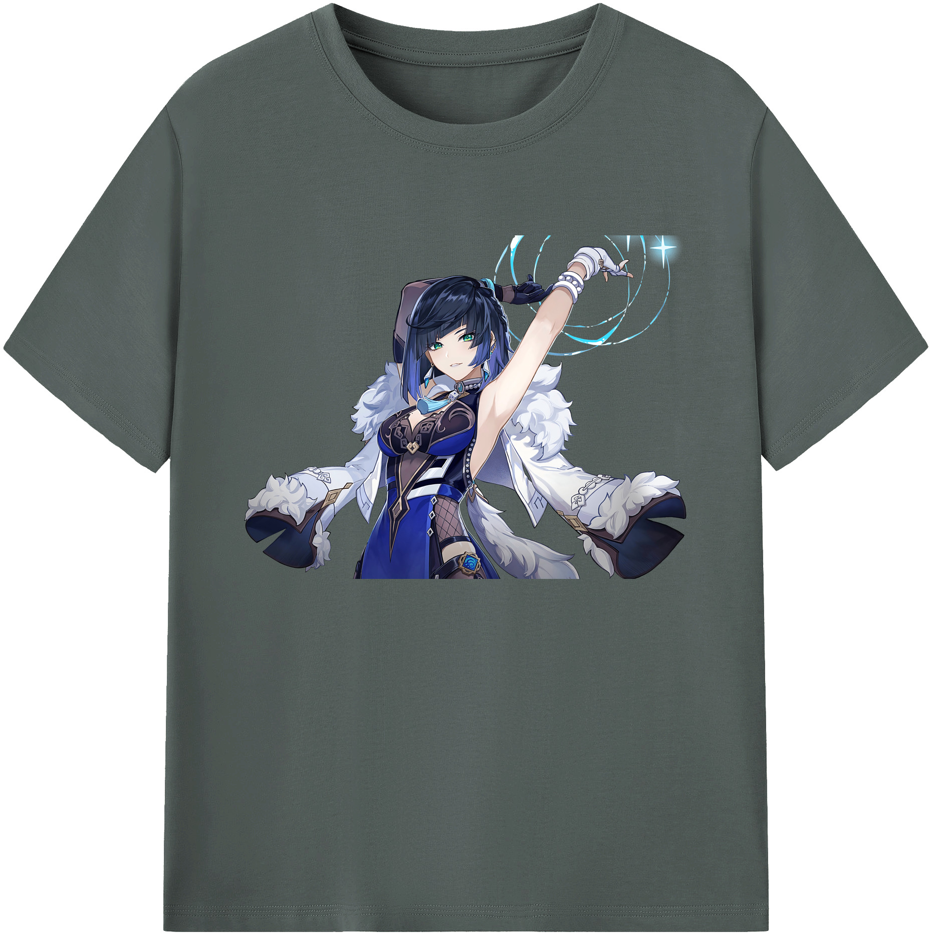 げんし神 夜兰 やらん genshin Yaran 綿100％ メンズ半袖Tシャツ｜肌触りやわらか＆通気性